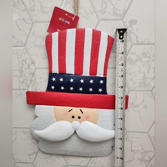 Nwt Uncle Sam 4th of July Patriotic Americana Metal Wall Decor - Picture 3 of 4